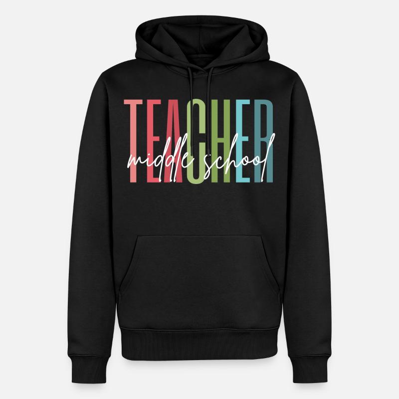 Cadeau d’enseignant de collège - Sweat à capuche Premium bio Homme - noir