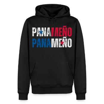 Drapeau panaméen, fierté panaméenne - Sweat à capuche Premium bio Homme - noir - Devant - Nico (187cm)