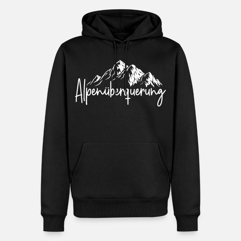 Alpenüberquerung - Männer Premium Bio Hoodie - Schwarz