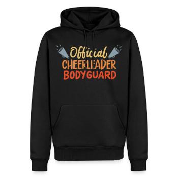 Official Cheerleader Bodyguard - Men’s Premium Organic Hoodie - black - Front - Nico (187cm)