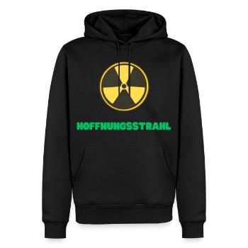 Hoffnungsstrahl - Männer Premium Bio Hoodie - Schwarz - Vorne - Nico (187cm)