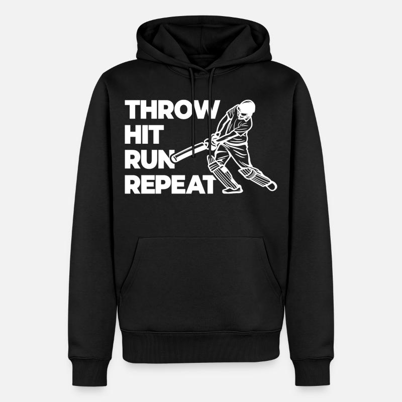 Lancer, frapper, répéter des courses - Sweat à capuche Premium bio Homme - noir