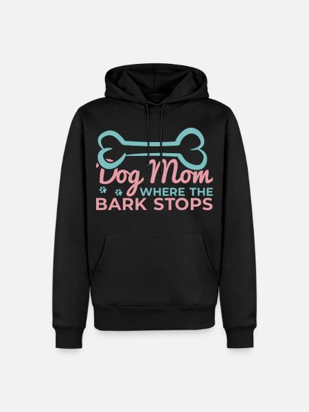 Hunde Mama Spruch - Männer Premium Bio Hoodie - Schwarz