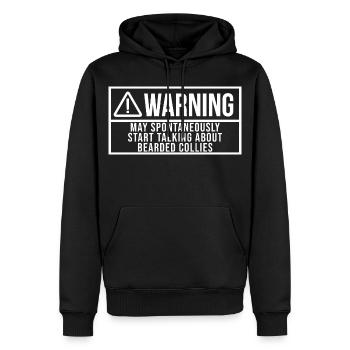Bearded Collie Bearded Collie Bearded Collie - Männer Premium Bio Hoodie - Schwarz - Vorne - Nico (187cm)