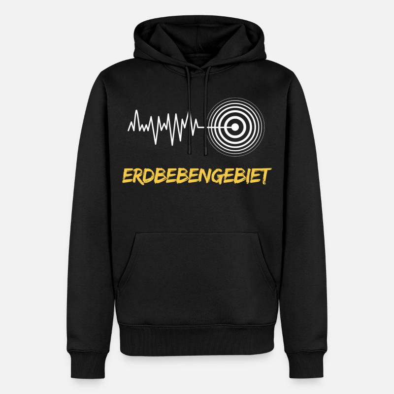 Connaissance de la zone sismique - Sweat à capuche Premium bio Homme - noir