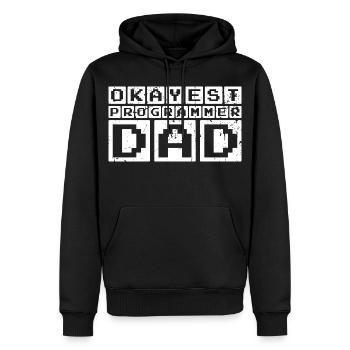 Okayest Programmer Dad - Männer Premium Bio Hoodie - Schwarz - Vorne - Nico (187cm)