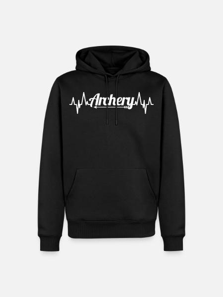 Archery heartbeat - Men’s Premium Organic Hoodie - black