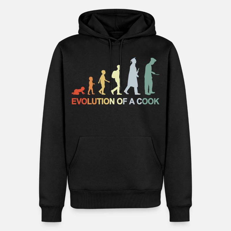 Evolution d’un cuisinier - Sweat à capuche Premium bio Homme - noir