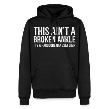 Drôle de blessure à la cheville cassée - Sweat à capuche Premium bio Homme - noir - Devant - Nico (187cm)