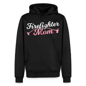 Feuerwehr Mama - Männer Premium Bio Hoodie - Schwarz - Vorne - Nico (187cm)