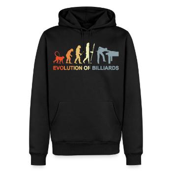 Pool Billard Evolution - Männer Premium Bio Hoodie - Schwarz - Vorne - Nico (187cm)