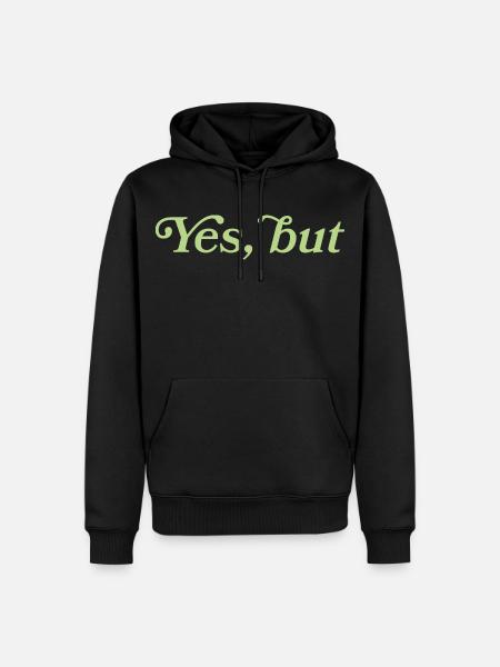 Yes, but – Minimalistisches Statement - Sweat à capuche Premium bio Homme - noir