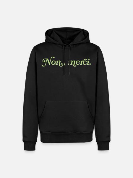 Non, merci – Charming rebuff - Men’s Premium Organic Hoodie - black