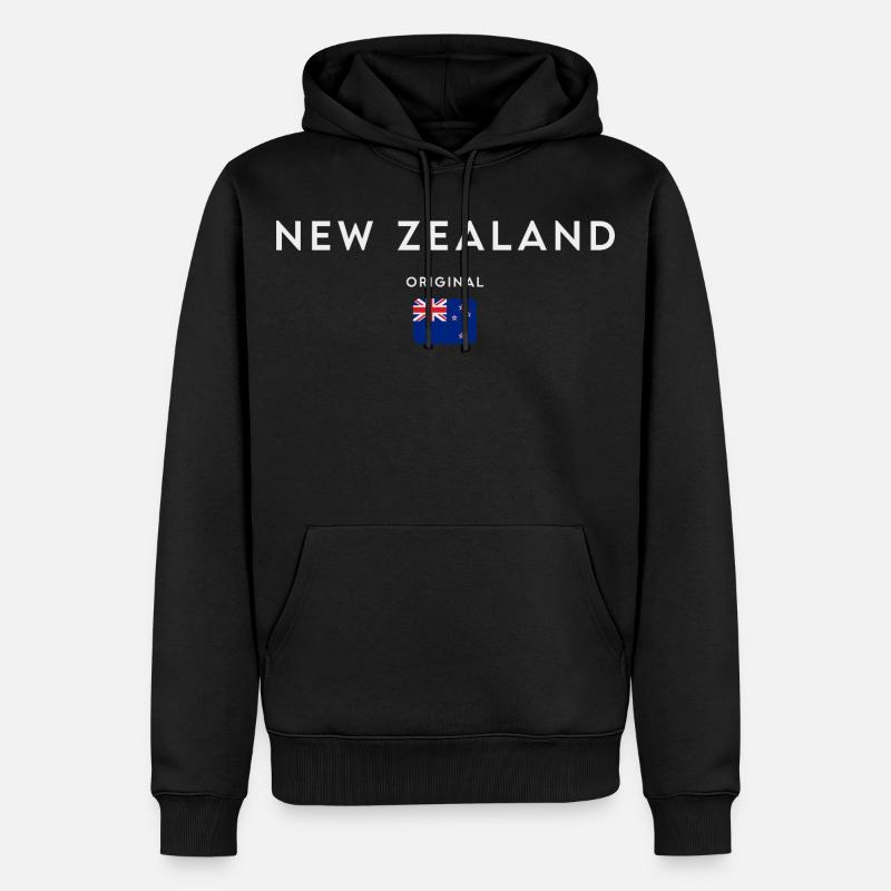 Drapeau de la Nouvelle-Zélande - Sweat à capuche Premium bio Homme - noir