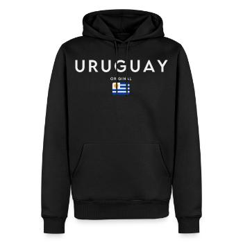 Flagge von Uruguay, Uruguayischer Stolz - Männer Premium Bio Hoodie - Schwarz - Vorne - Nico (187cm)