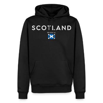 Flagge von Schottland, Schottischer Stolz - Männer Premium Bio Hoodie - Schwarz - Vorne - Nico (187cm)