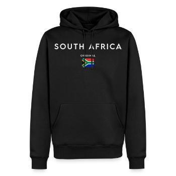 Drapeau sud-africain, fierté sud-africaine - Sweat à capuche Premium bio Homme - noir - Devant - Nico (187cm)