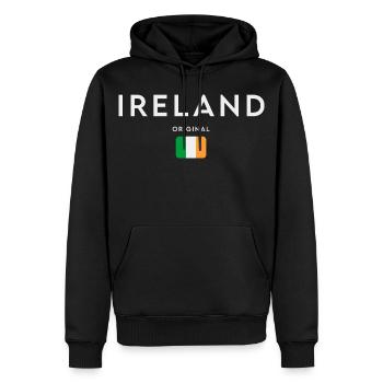 Flagge von Irland, Irish Pride - Männer Premium Bio Hoodie - Schwarz - Vorne - Nico (187cm)