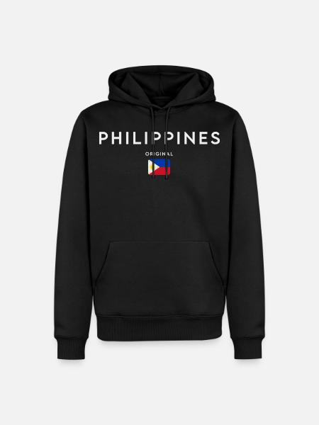 Drapeau philippin, fierté philippine - Sweat à capuche Premium bio Homme - noir