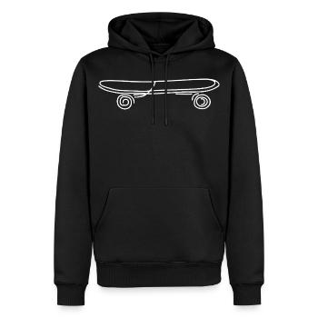 Skateboard Skizze - Männer Premium Bio Hoodie - Schwarz - Vorne - Nico (187cm)
