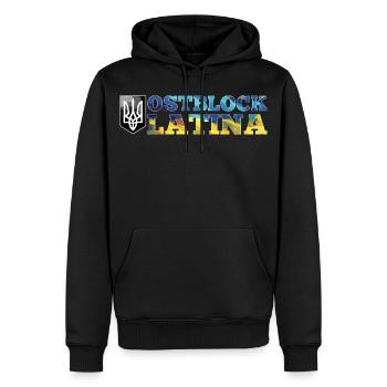 Ostblock Latina Ukrainerin Ukraine Geschenk - Männer Premium Bio Hoodie - Schwarz - Vorne - Nico (187cm)