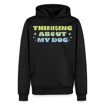 Thinking About My Dog - Men’s Premium Organic Hoodie - black - Front - Nico (187cm)