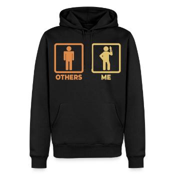 Lustiger Eiscreme Enthusiast - Männer Premium Bio Hoodie - Schwarz - Vorne - Nico (187cm)