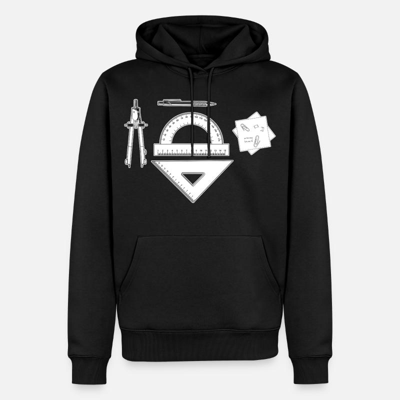 Graphique d’architecte - Sweat à capuche Premium bio Homme - noir