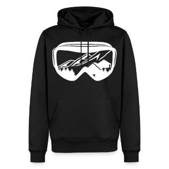 Lunettes de snowboard - Sweat à capuche Premium bio Homme - noir - Devant - Nico (187cm)