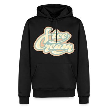 Eis Swirl - Männer Premium Bio Hoodie - Schwarz - Vorne - Nico (187cm)