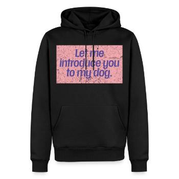 Premières impressions du chien - Sweat à capuche Premium bio Homme - noir - Devant - Nico (187cm)