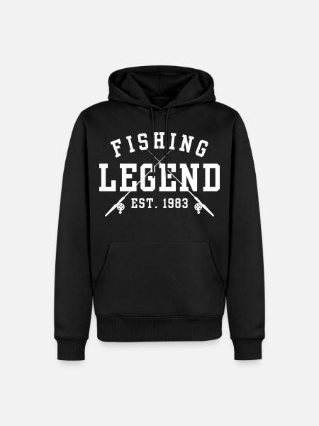 Fishing Legend Est 1983 - Men’s Premium Organic Hoodie - black