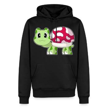 Champignon Tortue - Sweat à capuche Premium bio Homme - noir - Devant - Nico (187cm)