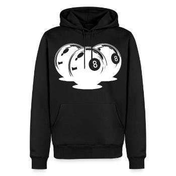 Billardkugeln Zeichnung - Männer Premium Bio Hoodie - Schwarz - Vorne - Nico (187cm)