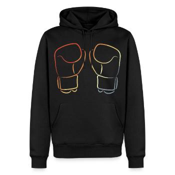 Kickbox Handschuhe - Männer Premium Bio Hoodie - Schwarz - Vorne - Nico (187cm)