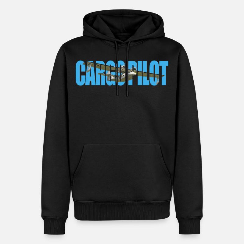 Cargo pilot PBY Catalina - Männer Premium Bio Hoodie - Schwarz