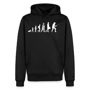 De l’enfant à l’escrimeur - Sweat à capuche Premium bio Homme - noir - Devant - Nico (187cm)