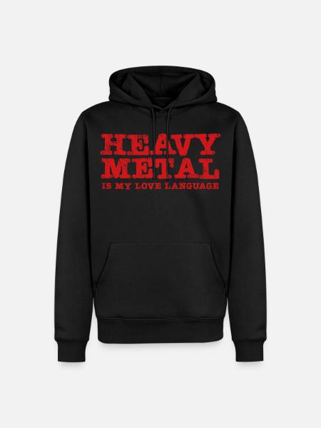 Heavy Metal is my Lovelanguage - Men’s Premium Organic Hoodie - black