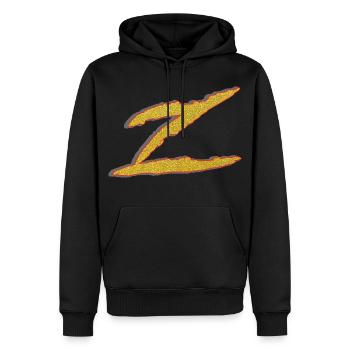 Goldener Z-Buchstabe - Männer Premium Bio Hoodie - Schwarz - Vorne - Nico (187cm)