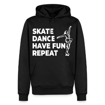 Skate Dance Have Fun Repeat - Men’s Premium Organic Hoodie - black - Front - Nico (187cm)