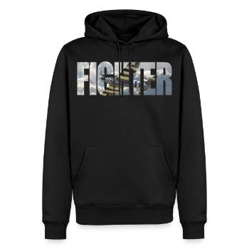 Fighter P-47 Thunderbolt - Männer Premium Bio Hoodie - Schwarz - Vorne - Nico (187cm)