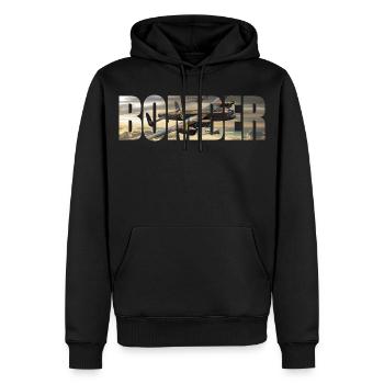 Bomber Avro Lancaster - Männer Premium Bio Hoodie - Schwarz - Vorne - Nico (187cm)