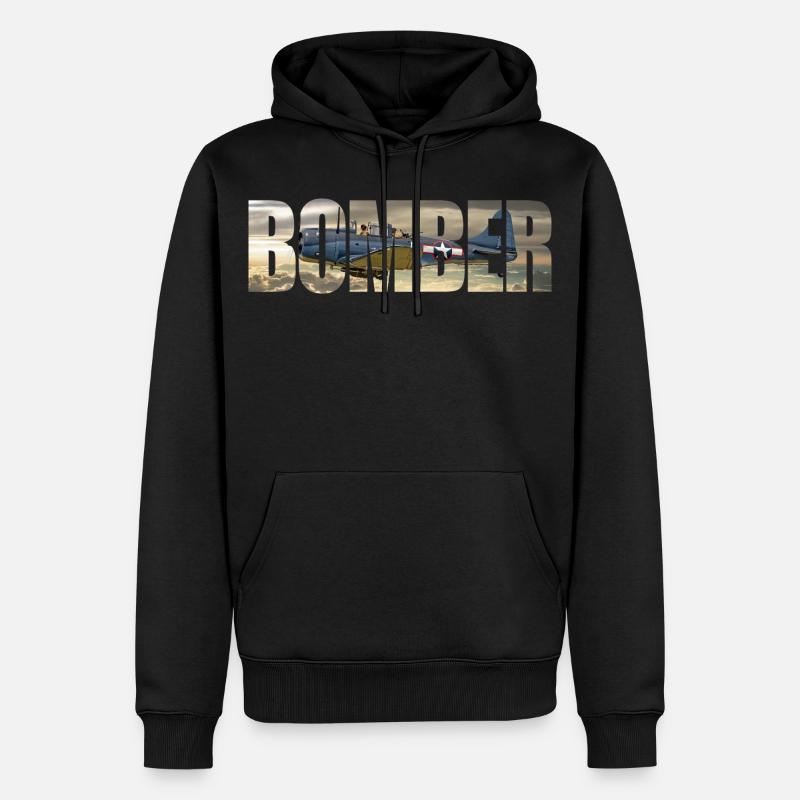 Bomber SBD Dauntless - Männer Premium Bio Hoodie - Schwarz