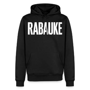 Rabauke - Männer Premium Bio Hoodie - Schwarz - Vorne - Nico (187cm)