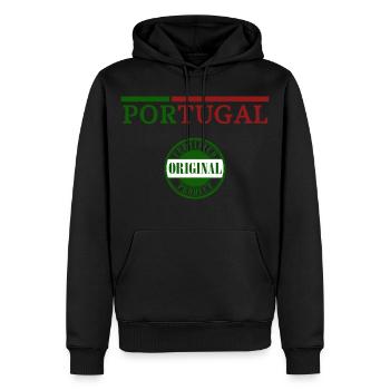Fierté portugaise, j’adore le Portugal - Sweat à capuche Premium bio Homme - noir - Devant - Nico (187cm)