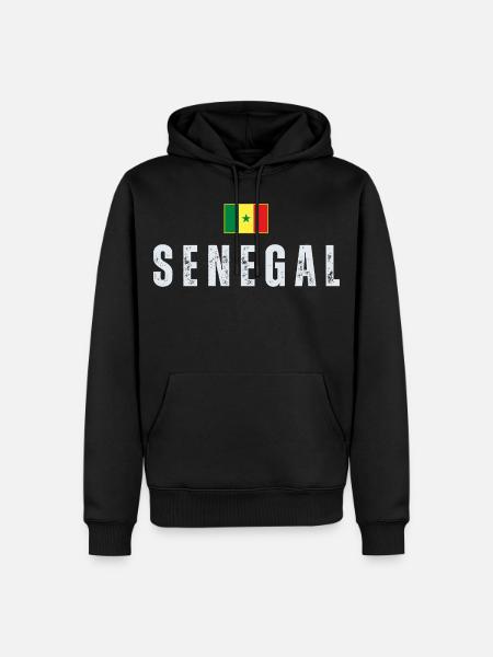 Drapeau sénégalais, fier Sénégalais - Sweat à capuche Premium bio Homme - noir