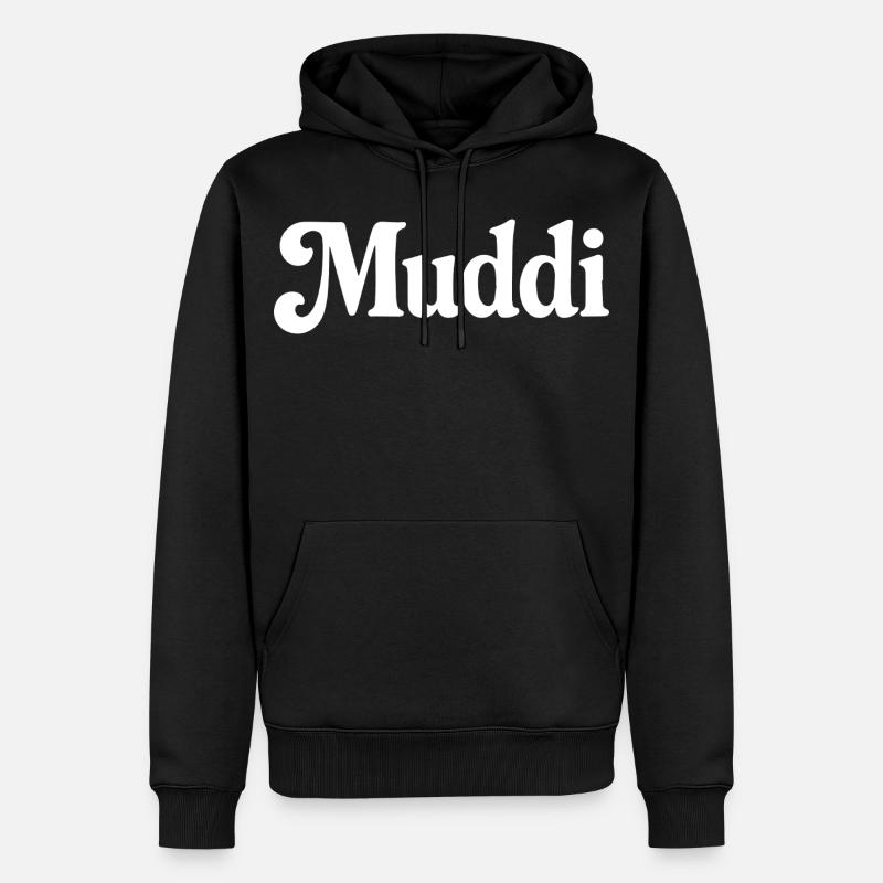 Muddi - Männer Premium Bio Hoodie - Schwarz