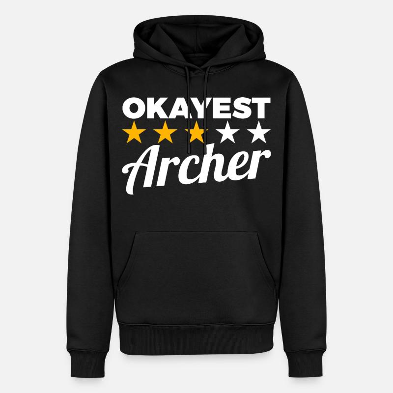Durchschnittlicher Bogensportler - Männer Premium Bio Hoodie - Schwarz