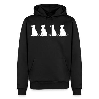 Lustiger Deutscher Schäferhund - Männer Premium Bio Hoodie - Schwarz - Vorne - Nico (187cm)