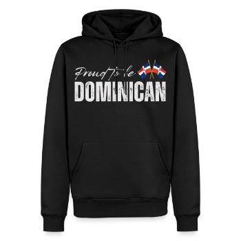 Fier dominicain - Sweat à capuche Premium bio Homme - noir - Devant - Nico (187cm)